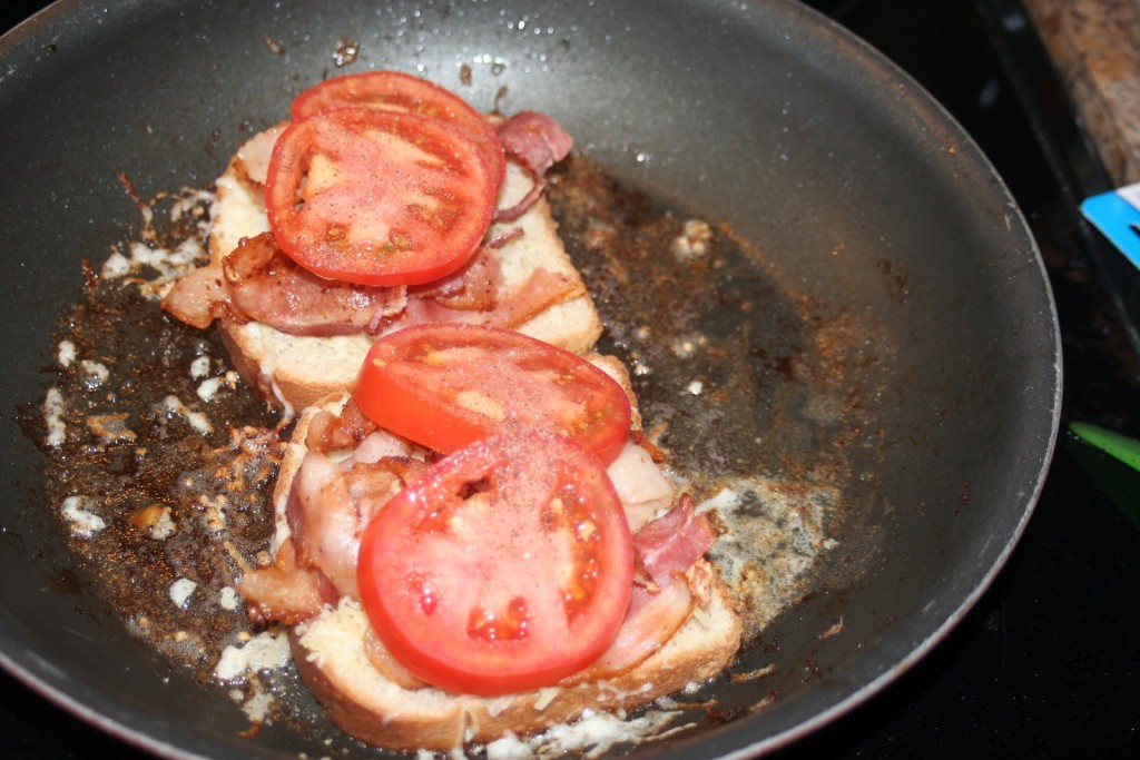 Garlicky Bacon and Tomato Grilled Cheese Sandwiches  - 3