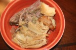 Slow Cooker Corned Beef, Cabbage and Red Potatoes