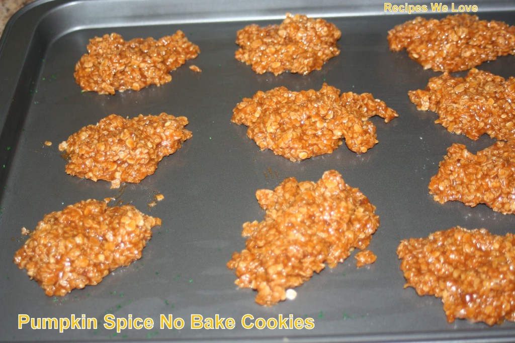 Pumpkin Spice No Bake Cookies - 1