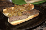 Round Steak Sandwich with Onions and Peppers