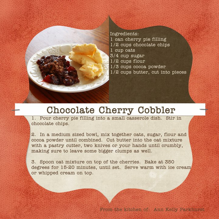 Chocolate Cherry Cobbler