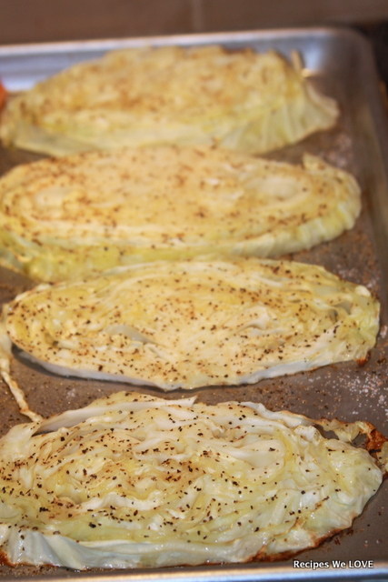 Oven Roasted Cabbage Wedges